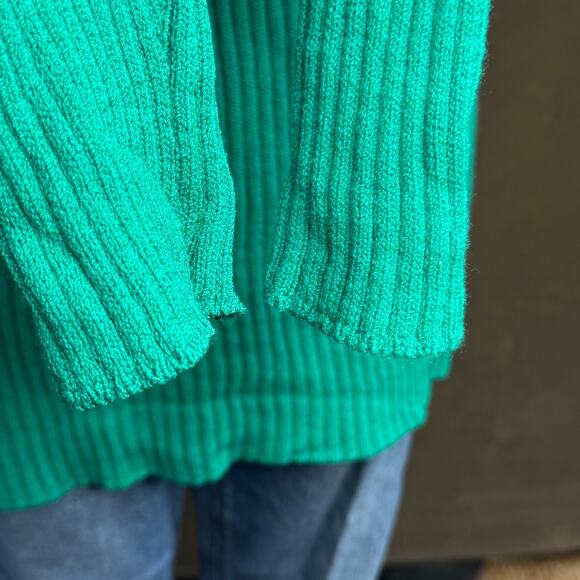 Vintage St. John Collection by Marie Gray Sweater Gold Button Teal Green Size M - Picture 11 of 13